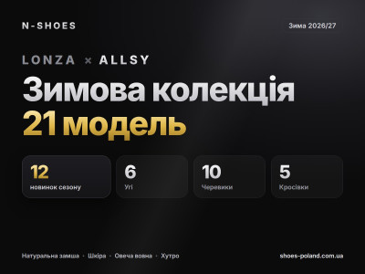 Нова колекція зимового жіночого взуття LONZA та ALLSY 2026/27