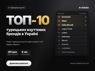 Топ-10 турецьких взуттєвих брендів в Україні: чому турецьке взуття варте уваги