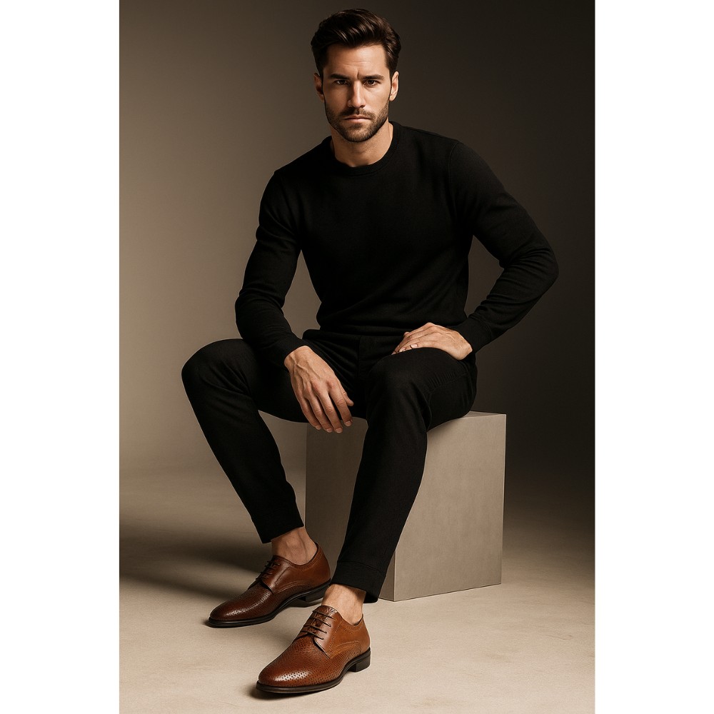 Shoes man's brown Tapi (Poland) model 3608-3058