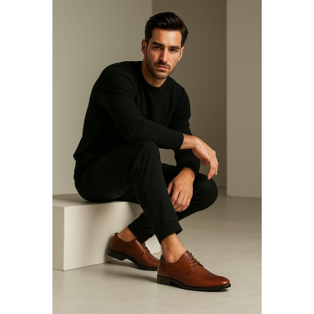 Shoes man's brown Tapi (Poland) model 3608-3058