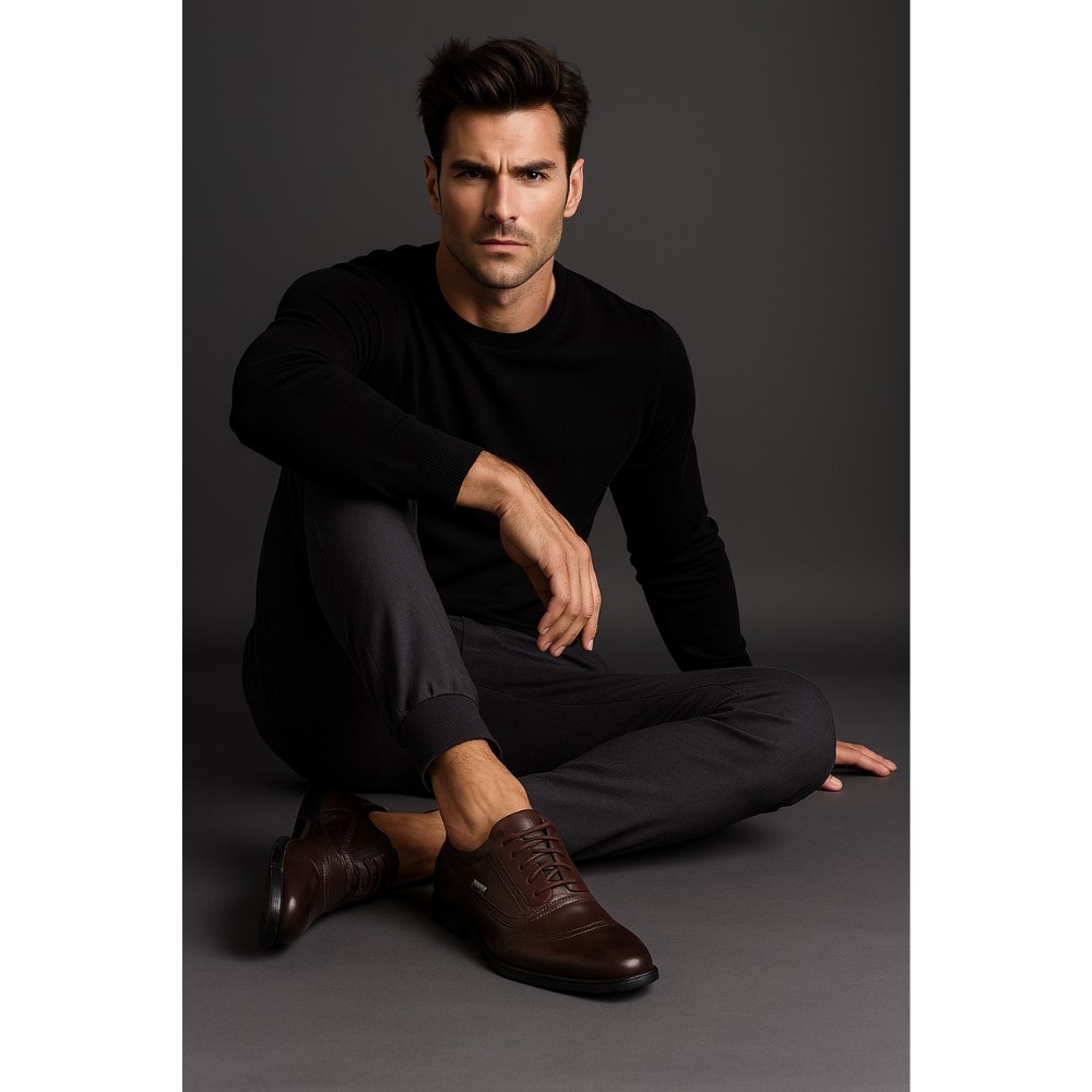 Туфлі чоловічі бордові MaxMayar (Україна) модель 3226