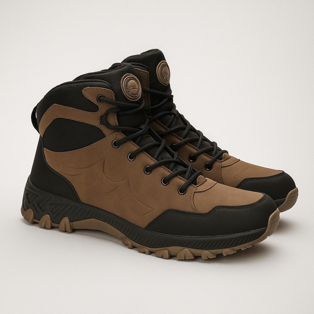 Мужские коричневые зимние ботинки Grunberg 148153-14-04 6084 из натуральной кожи и шерсти