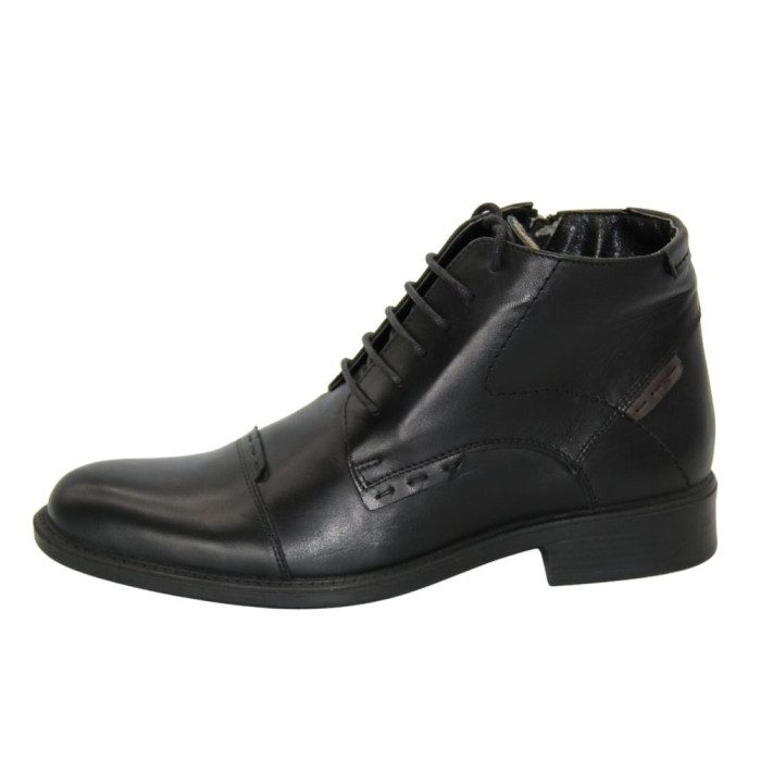Men’s Covalli boots with laces та side zipper, genuine leather (mb-16-1-b)