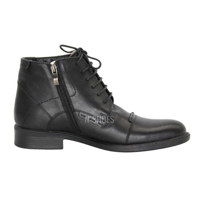 Men’s Covalli boots with laces та side zipper, genuine leather (mb-16-1-b)