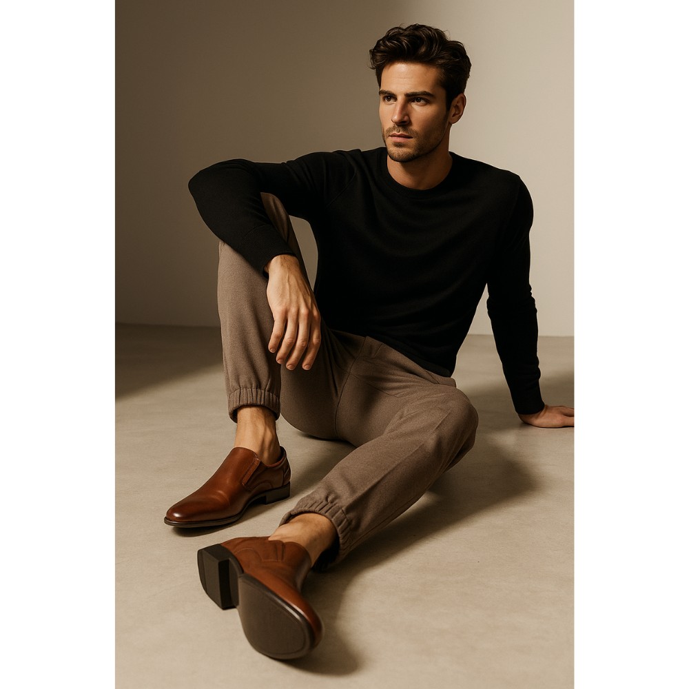 Men's shoes red Tapi (Poland) model 3666