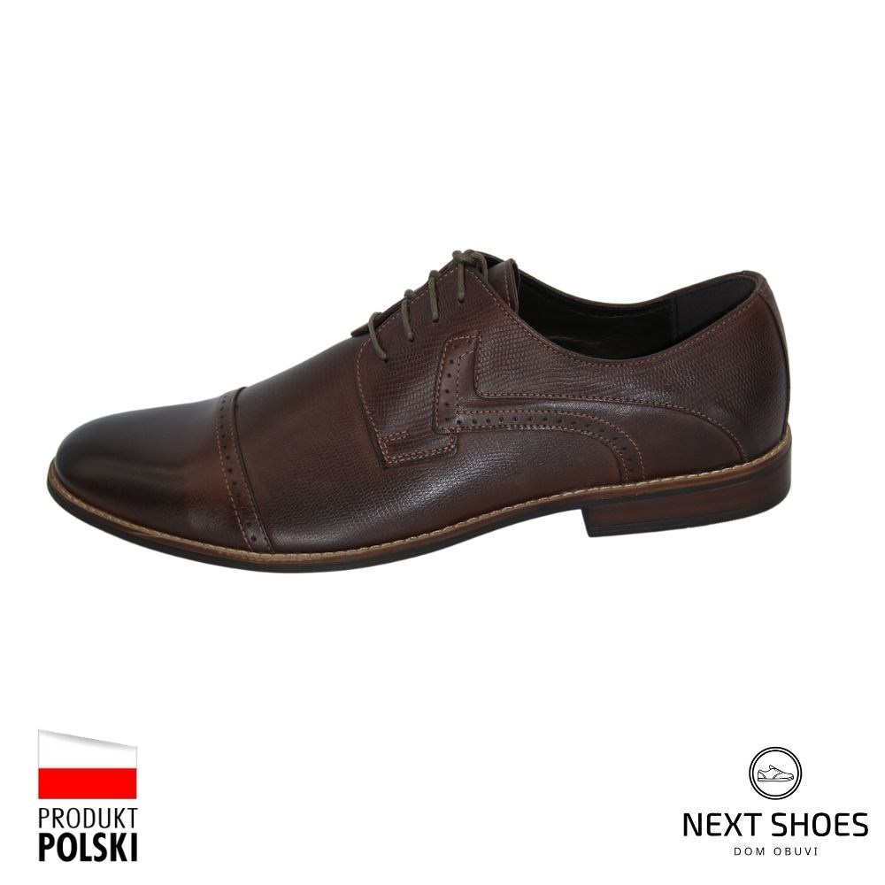Туфли мужские коричневые Tapi (Польша) модель 3895