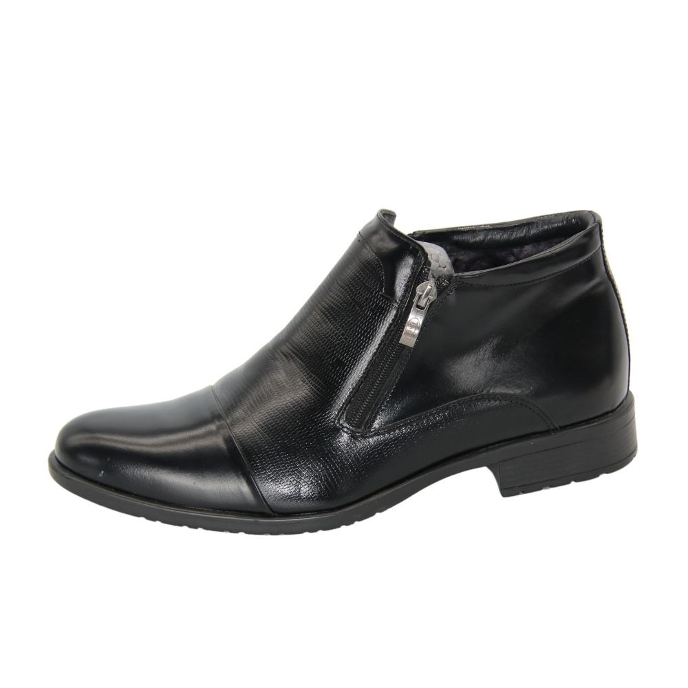 Men’s winter classic boots by Tapi with double buckles in black leather D-2275/P4-082-200-136