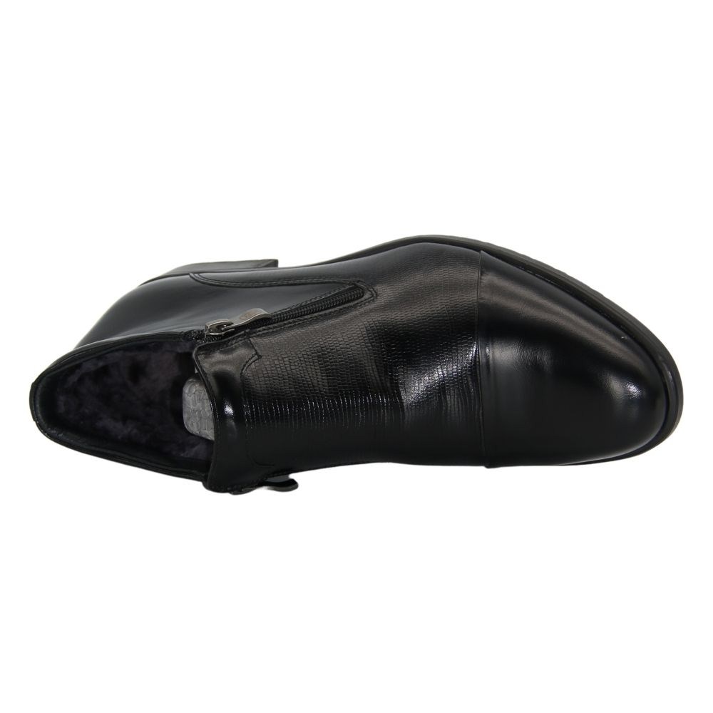 Men’s winter classic boots by Tapi with double buckles in black leather D-2275/P4-082-200-136