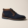 Blue men’s winter lace-up boots by Tapi in genuine nubuck model 3967