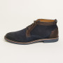 Blue men’s winter lace-up boots by Tapi in genuine nubuck model 3967