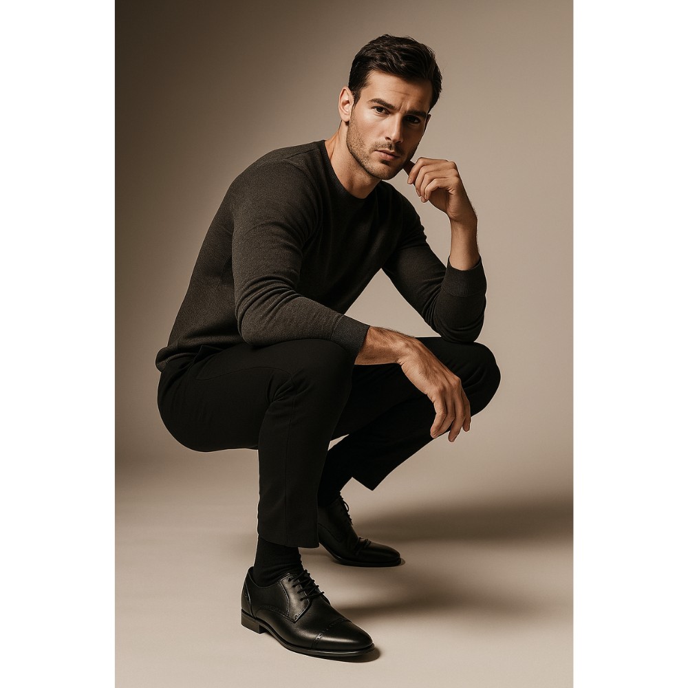 Туфлі чоловічі чорні Tapi (Польща) модель 3989