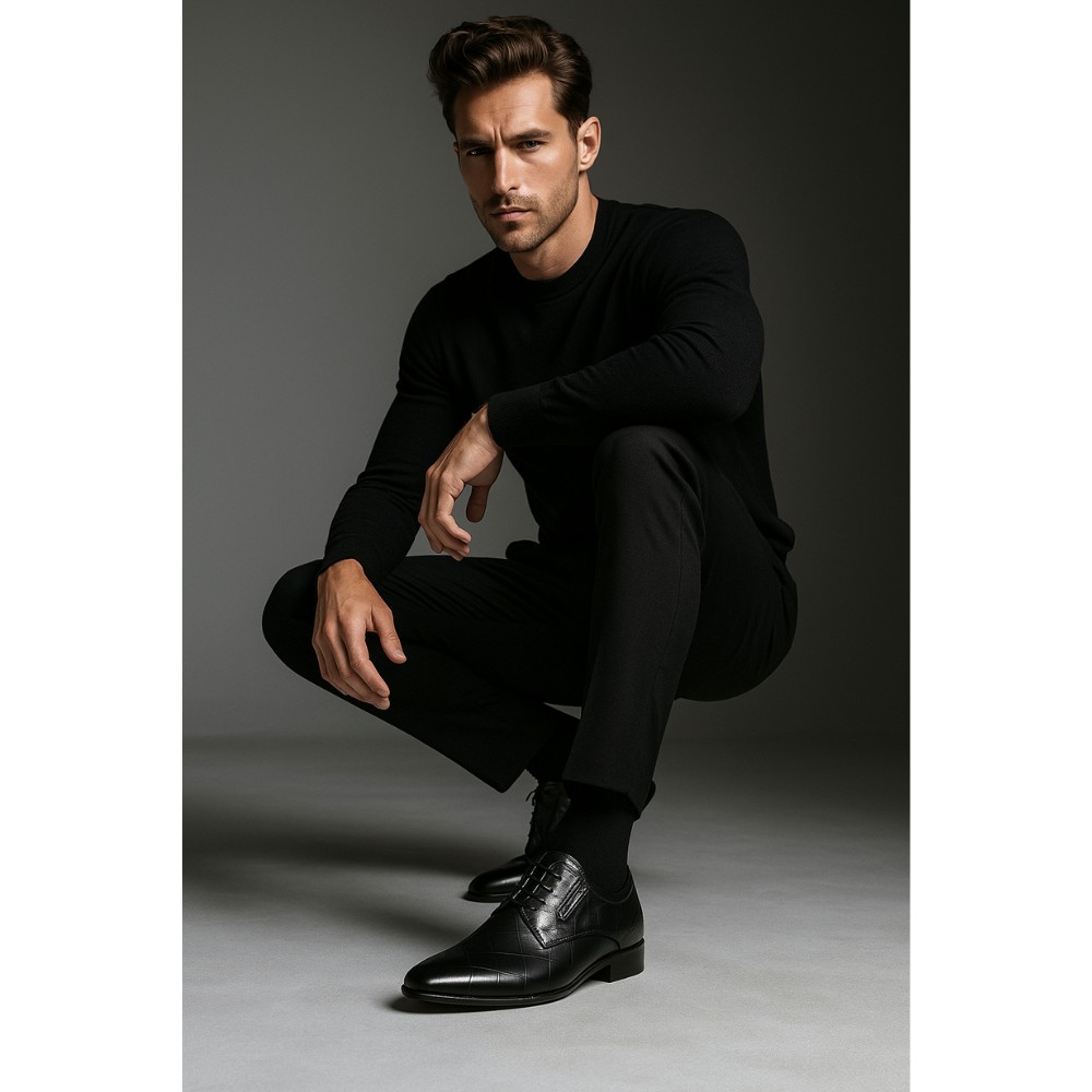 Туфли мужские черные Tapi (Польша) модель 3991