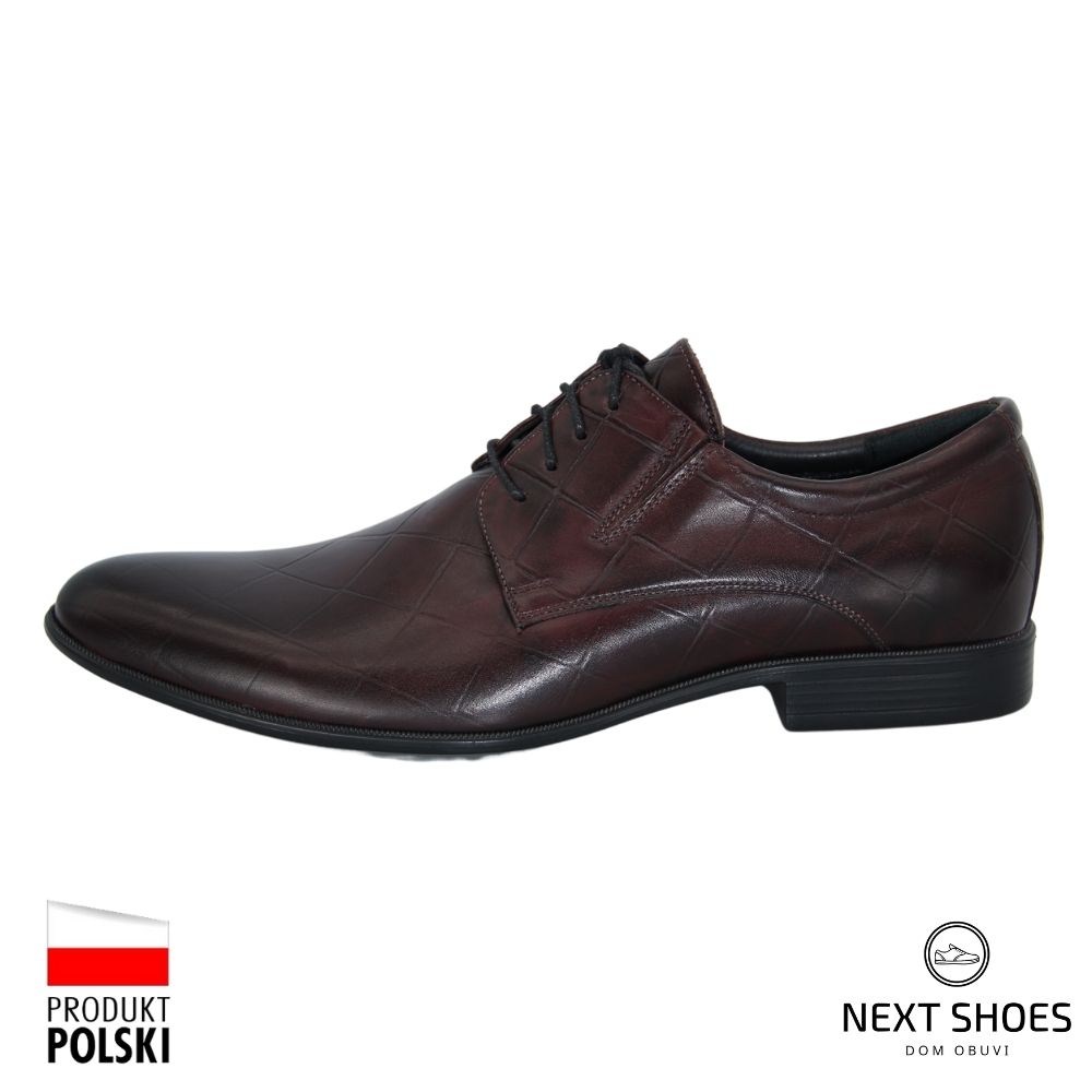 Shoes man's burgundy Tapi (Poland) model 3992