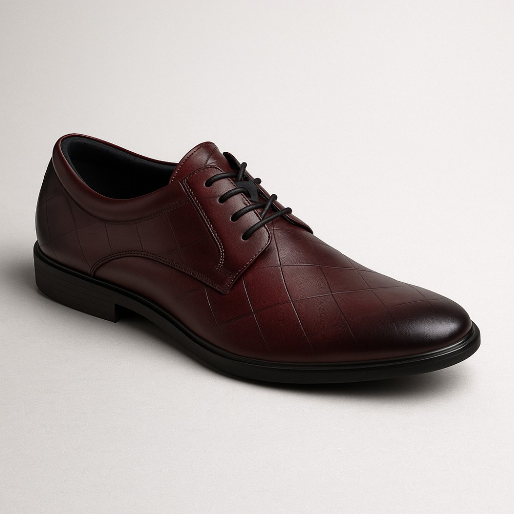 Shoes man's burgundy Tapi (Poland) model 3992