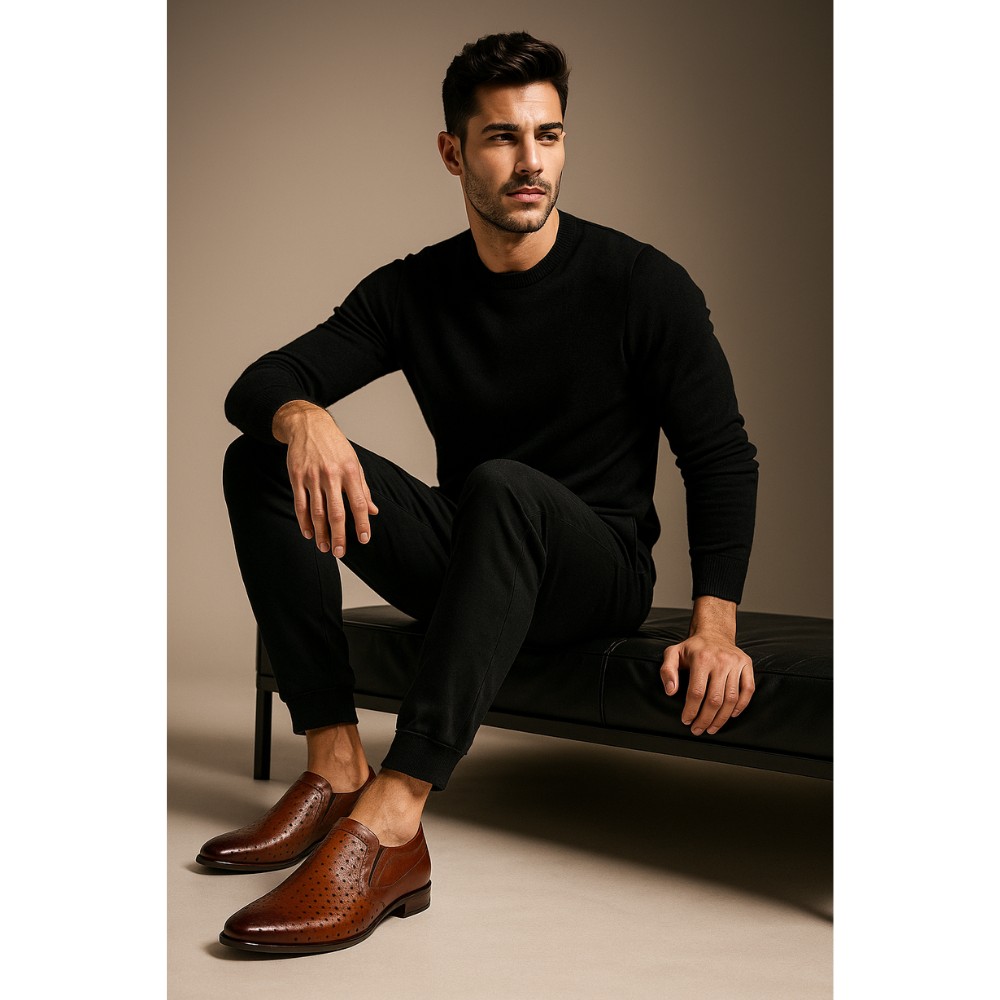 Туфлі чоловічі коричневі Tapi (Польща) модель 4047