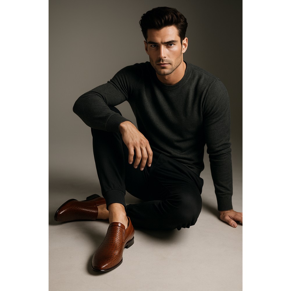 Туфлі чоловічі коричневі Tapi (Польща) модель 4047