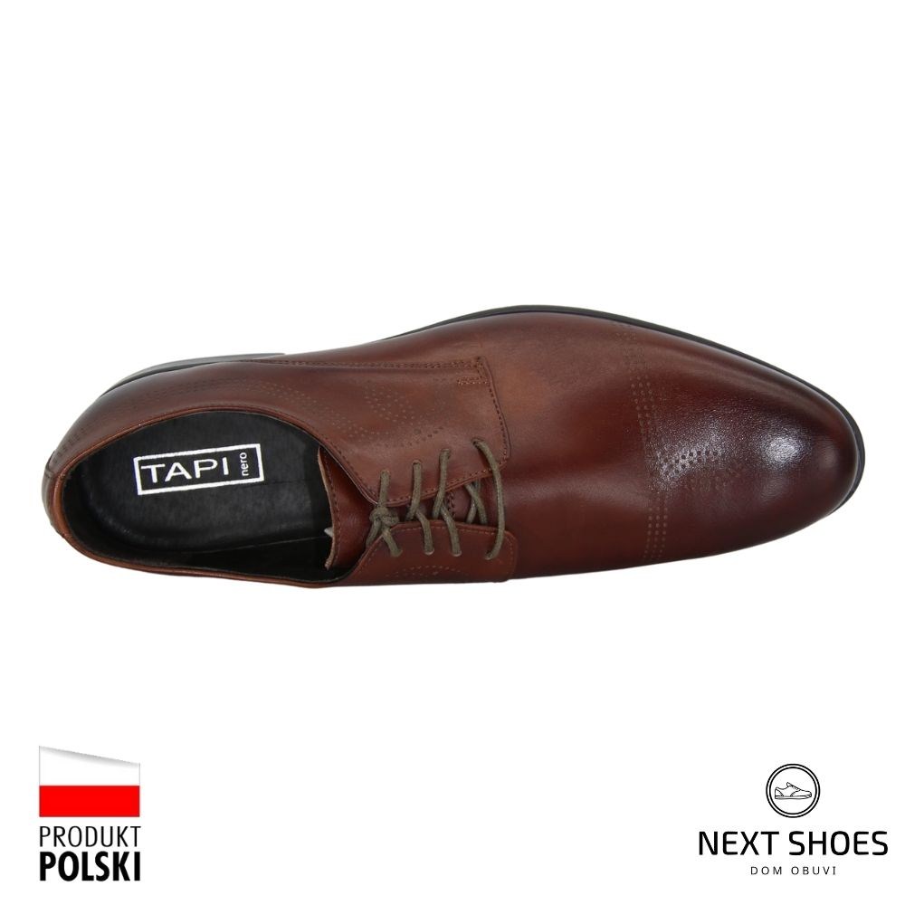 Туфли мужские коричневые Tapi (Польша) модель 4185