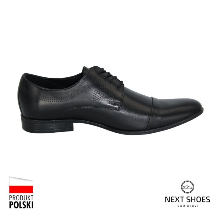 Shoes man's black Tapi (Poland) model 4186