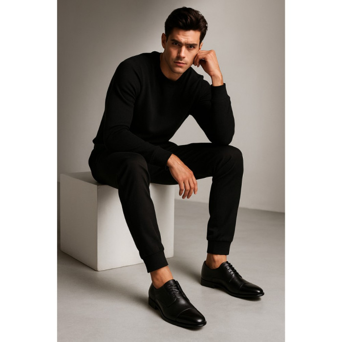 Shoes man's black Tapi (Poland) model 4186