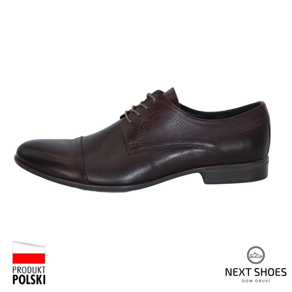 Shoes man's burgundy Tapi (Poland) model 4187