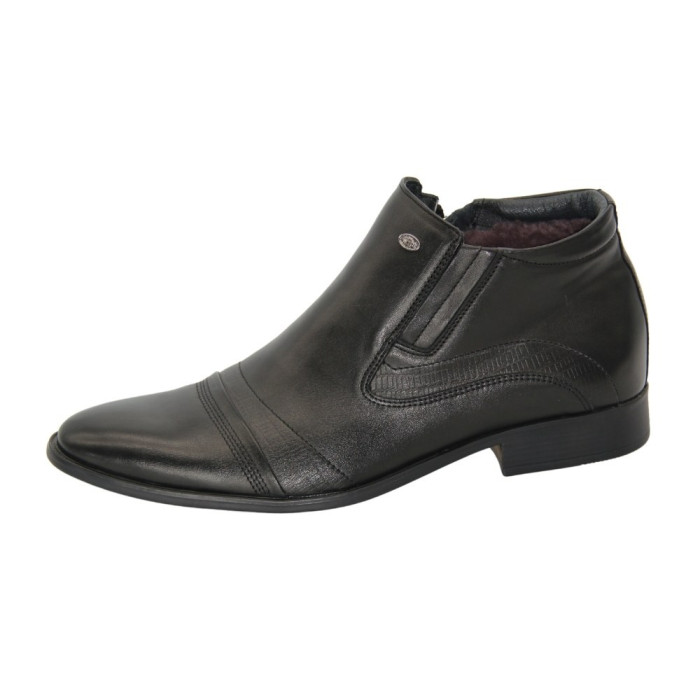 Men’s winter leather boots by Tapi K-2149/Z-136-176-381/1 black, with zipper