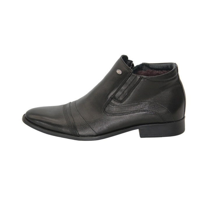 Men’s winter leather boots by Tapi K-2149/Z-136-176-381/1 black, with zipper