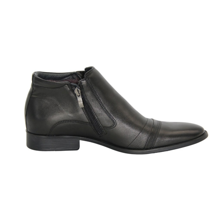 Men’s winter leather boots by Tapi K-2149/Z-136-176-381/1 black, with zipper