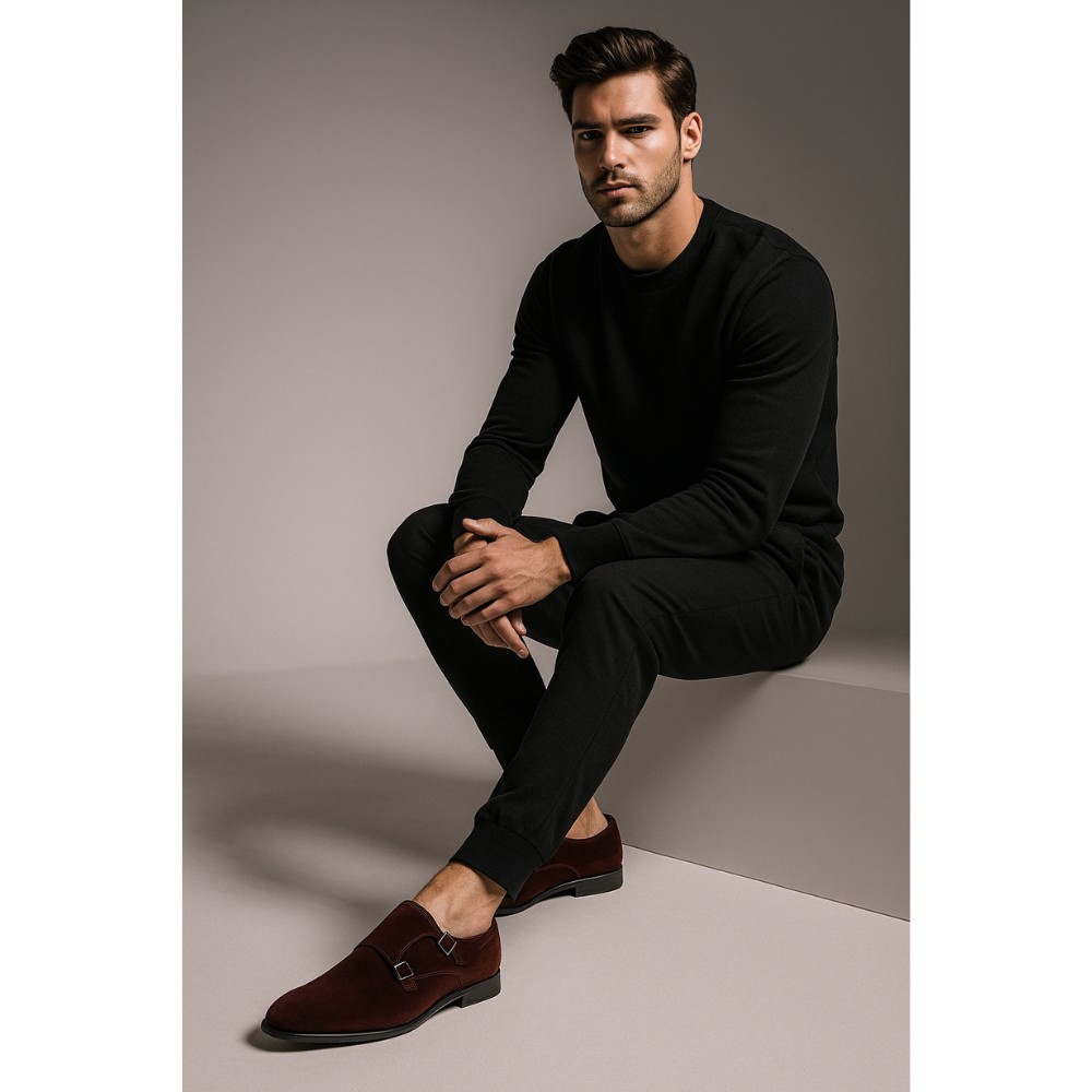 Shoes man's burgundy Tapi (Poland) art model 4224