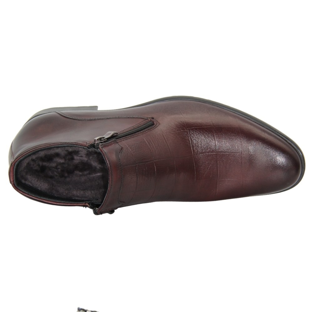 Мужские бордовые ботинки зимние Tapi (Польша) модель 4263