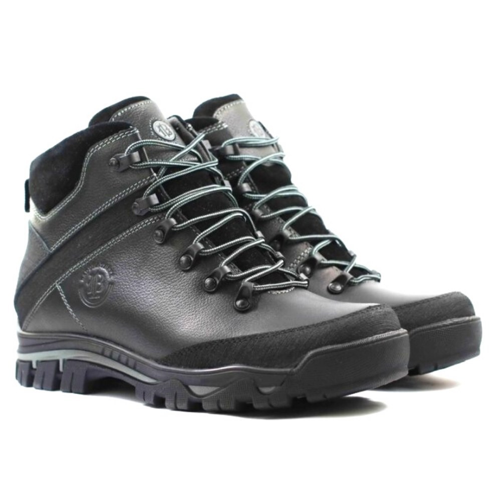 Men's blue boots sports lace-up winter Badura (Poland) model 4300