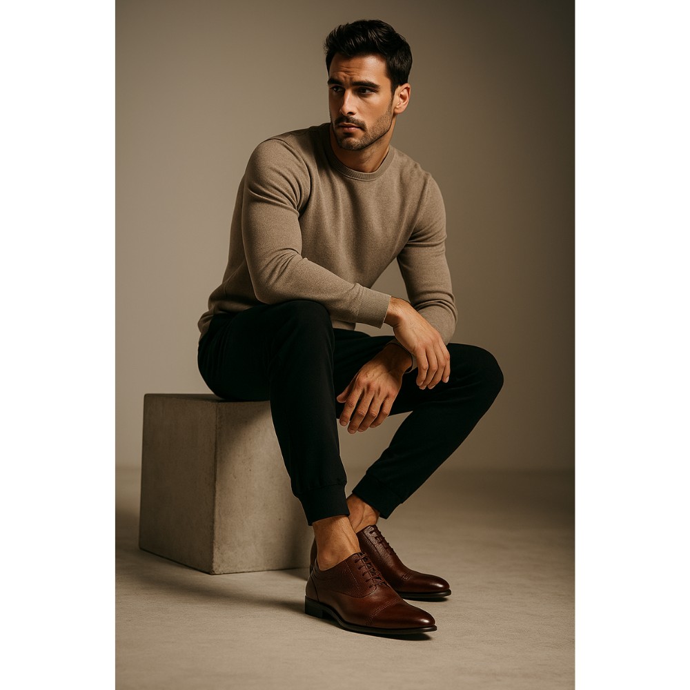 Туфли мужские коричневые Bucci (Польша) модель 4362