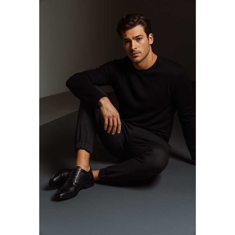 Shoes man's black Bucci (Poland) model 4363