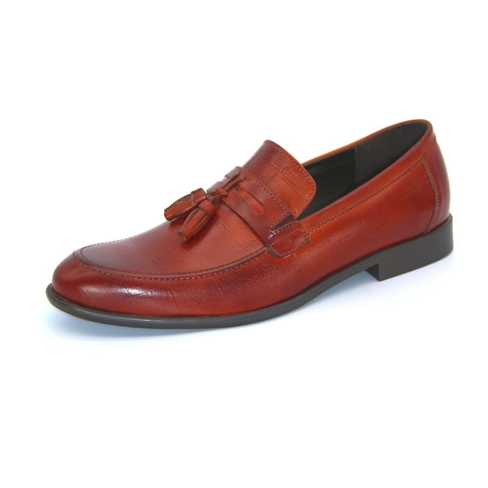 Shoes loafers man's brown Tapi (Poland) model 4380