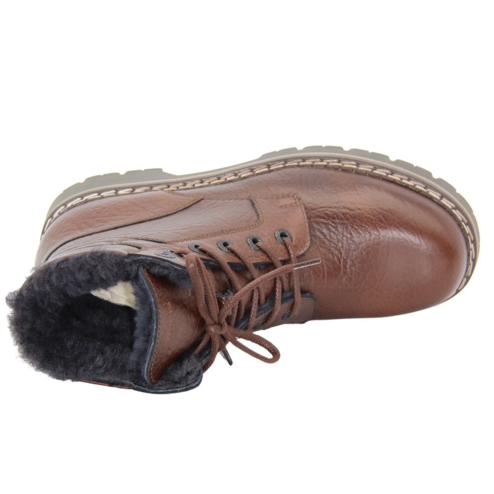 Men's brown boots with lace-up winter Wojas (Poland) model 4538