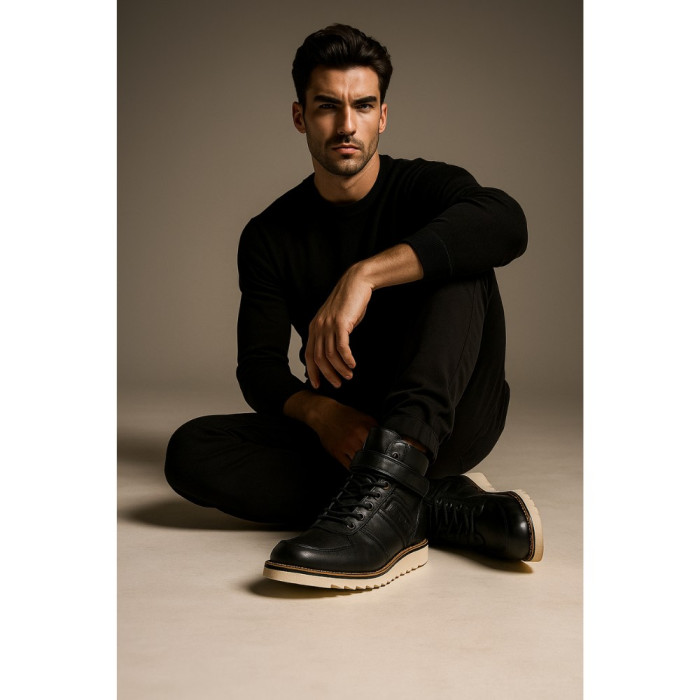 Kangaroos 47027050041-blk - чоловічі демісезонні черевики з шнурівкою та липучкою з