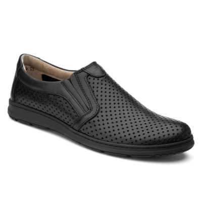Men's moccasins black Lesta Poland 242-4300-2-1058 4643 Men's moccasins black Lesta Poland 242-4300-2-1058 4643
