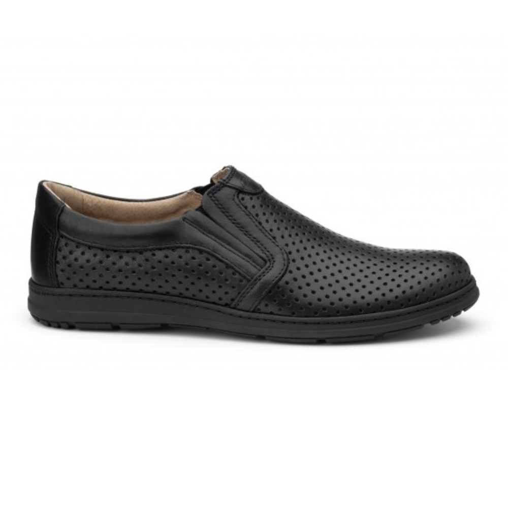 Moccasins man's black Lesta (Poland) model 4643