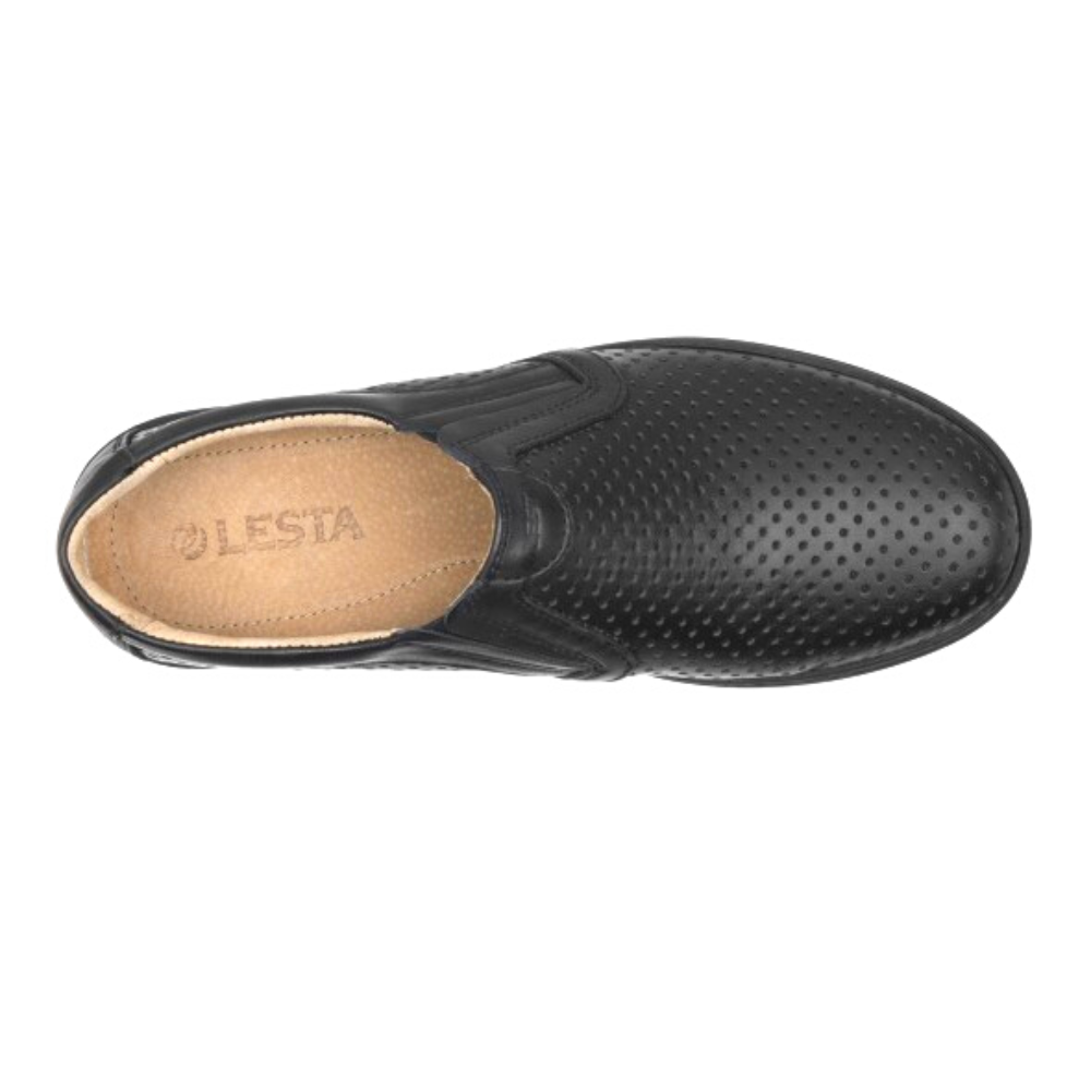 Moccasins man's black Lesta (Poland) model 4643