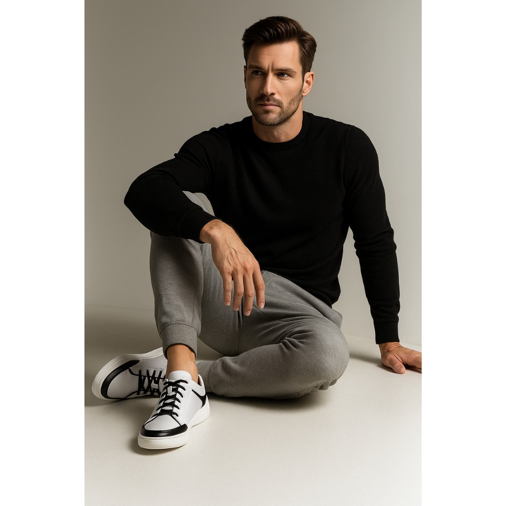 Sneakers man's white BADURA (Poland) model 4767