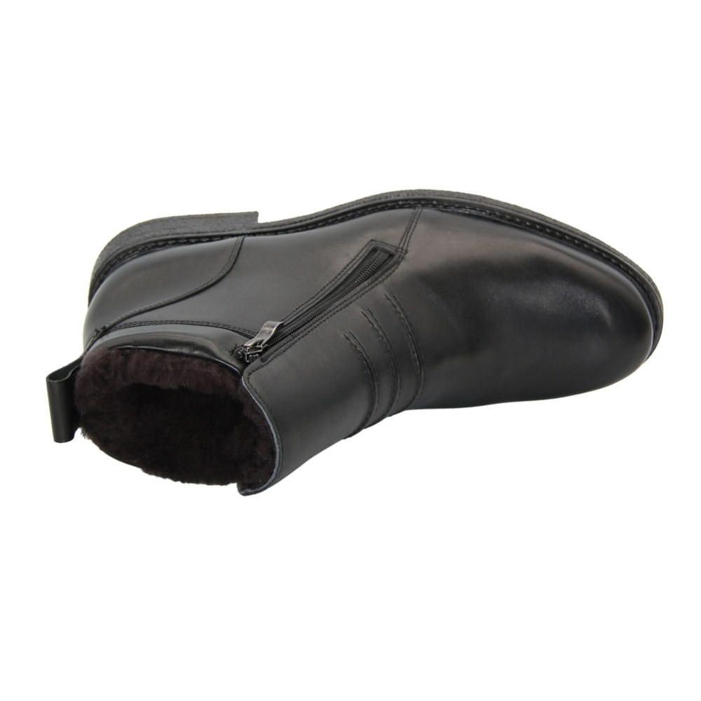 Men’s leather boots with double zips PAN 222 86-091013 1219