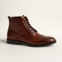 Pilpol 6037-m250 men’s winter leather boots with laces and zipper