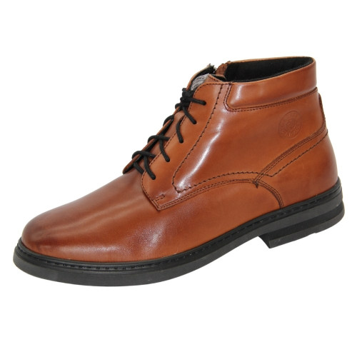 Men's leather winter boots Lesta 252-6605-7-2058 4882 brown color made of genuine leather with wool insulation from a Polish factory Men's leather winter boots Lesta 252-6605-7-2058 4882 brown color made of genuine leather with wool insulation from a Polish factory