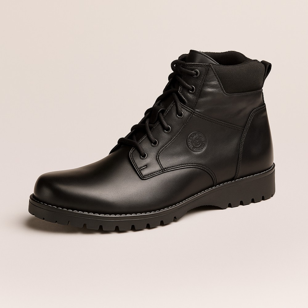 Чоловічі чорні зимові черевики LESTA Польща, 212-6519-7-1058 натуральна шкіра