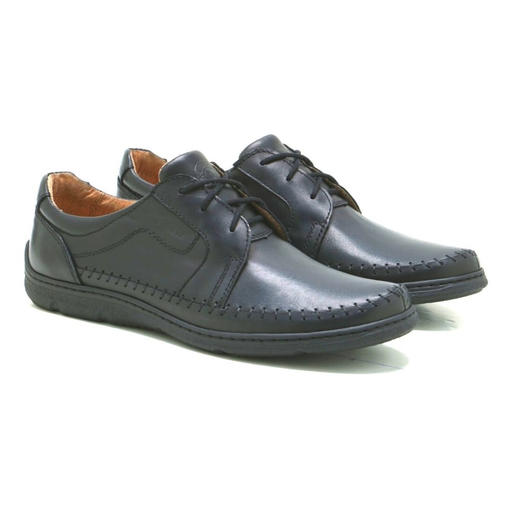 Мокасины мужские черные Lesta (Польша) модель 4903