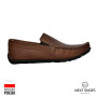 Мокасины мужские коричневые Lesta (Польша)модель 5018
