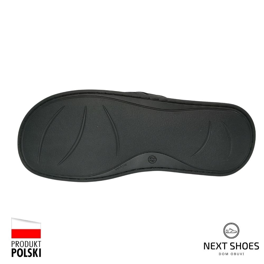 Чоловічі шльопанці чорні Giorgio Minardi (Польща) модель 5023