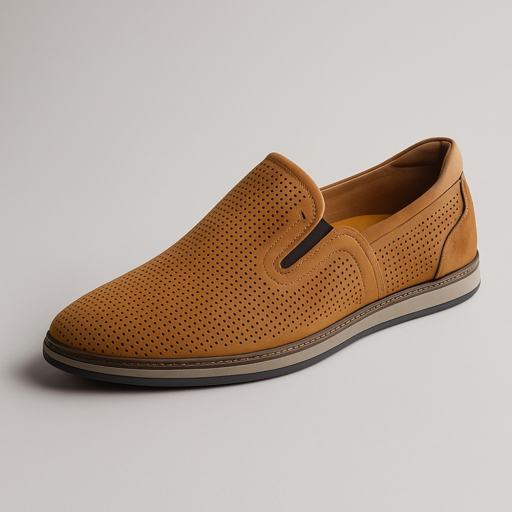 Мокасины мужские бежевые Kadar модель 5054