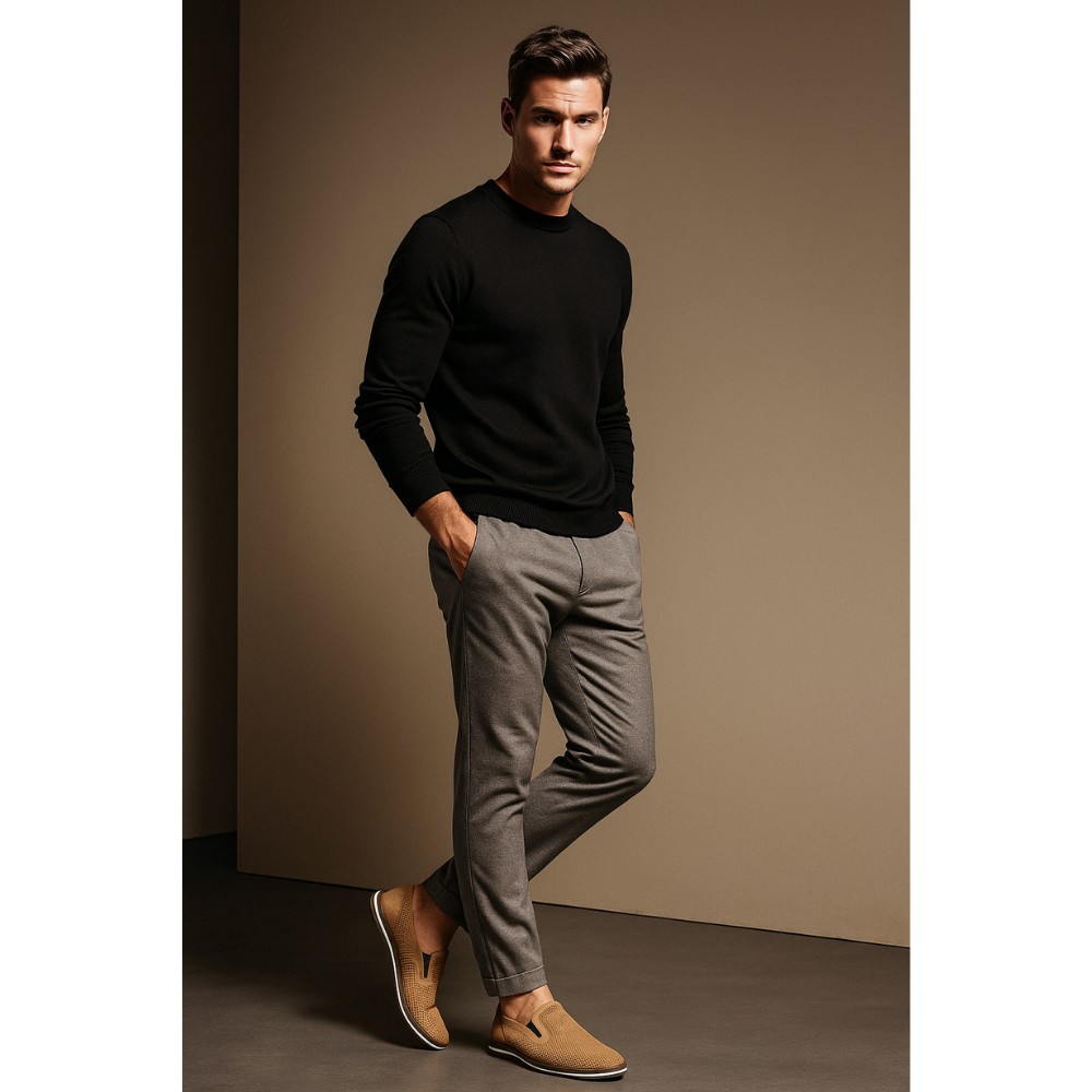 Мокасины мужские бежевые Kadar модель 5054