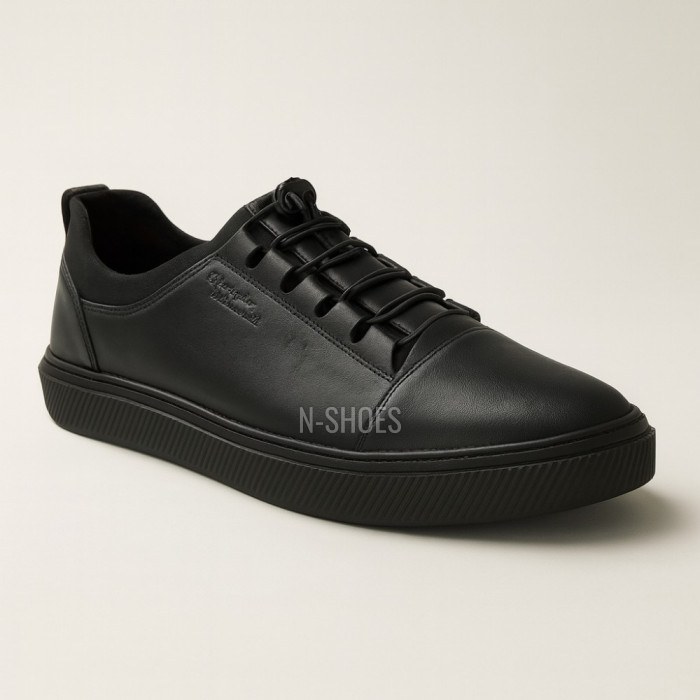 Men’s black mid-season sneakers Giorgio Minardi 373SpCz 5065 in genuine leather