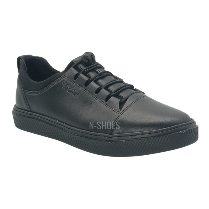 Men’s black mid-season sneakers Giorgio Minardi 373SpCz 5065 in genuine leather